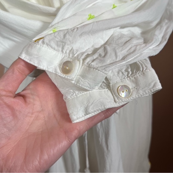 Shoshanna swim wear Bohemian embroidered Tie Waist mini Dress Cover up White 🎁 - Picture 12 of 16